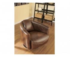Sillón club de piel envejecida FLORENTIN
