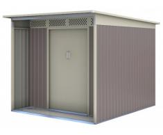 Caseta de jardín de acero galvanizado gris COLMAR - 5,5m²