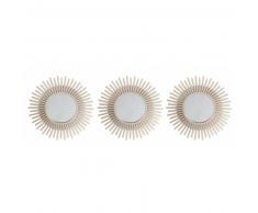 Set de 3 espejos de pared sinka beige