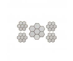 Set 5 espejos de pared miza bronce