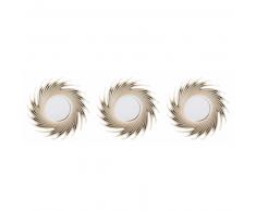 Set 3 espejos de pared saule beige