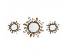 Set 3 espejos de pared blena bronce