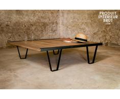 Mesa de centro de diseño industrial Bay Teck