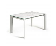 Mesa extensible Axis, kalos blanco y gris - 140(200)x90 cm