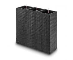 Blumfeldt Triumflor Hydro maceta para tres plantas 80x78x29 cm sistema de riego gris antracita (RTN1-TriumflorHydrGR)