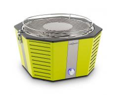 OneConcept Wolkenlos barbacoa de carbón y leña Ø 31 cm sin humo bolsa de transporte verde (GQ17-Wolkenlos-G)