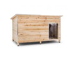 OneConcept Schloss Wuff caseta para perro tamaño L 90x120x90 cm aislada porche madera (CPT2-Schloss-Wuff-L)