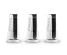 Klarstein Skyscraper Office Ventilador de mesa Juego de 3 piezas Ventilador de torre 16W blanco (XJ6-SkyscraperOfce3x)