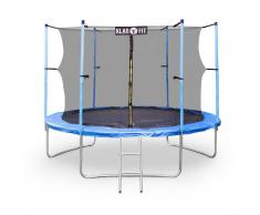 KLARFIT Rocketboy XXXL - Cama elástica Trampolin 400 cm Red de seguridad Azul (FIT11-Rocketboy-XXXL)