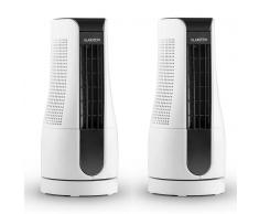 Klarstein Skyscraper Office Ventilador de mesa Juego de 2 piezas Ventilador de torre 16W blanco (XJ6-SkyscraperOfce2x)