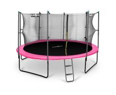 KLARFIT Rocketgirl 430 Cama elástica Trampolin 430cm Red de seguridad Rosa (FIT11-Rocketgirl430)
