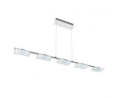 Lightcraft Vegard 5 lámpara colgante LED 5x5W 400lm giratorio orientable cromo vidrio (LEL-Vegard-5H)