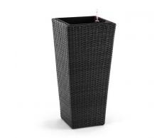 Blumfeldt Primaflor Hydro maceta para planta 37x76x37 cm riego poliratán gris antracita (RTN1-PrimaflorHydrGR)