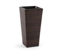 Blumfeldt Primaflor Hydro maceta para planta 37x76x37 cm riego poliratán bicolor (RTN1-PrimaflorHydrBR)