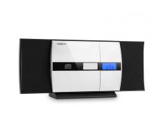 OneConcept V-15 Equipo de sonido CD USB MP3 FM AUX Montaje en Pared Reloj despertador negro (MG3-V-15 BK)