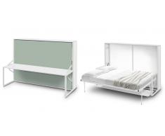 MobilierMoss Cama plegable con escritorio 90/140/160 cm - Beddesk Horizontal