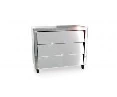 MobilierMoss Cómoda moderna con espejo Inesia 3 cajones