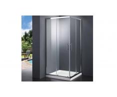 MobilierMoss Pared de ducha de vidrio 90x90 cm con apertura doble - Elimena