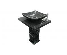 MobilierMoss Lavabo y pie de mármol negro - Selina