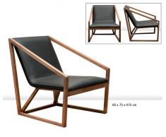 sillon caoba piel K1421
