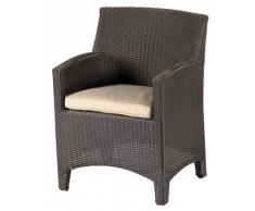 Sillon rattan negro Sping