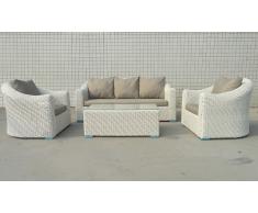 Set sofas rattan blanco Alpe