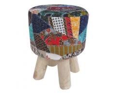 Puff reposapies teka tela patchwork
