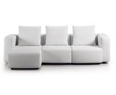 Sofa Chaise ecopiel blanco Arsuk