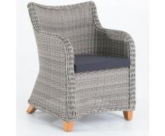 Sillon terraza rattan gris Barbados