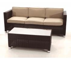 Sofa rattan 3 plazas Garbi