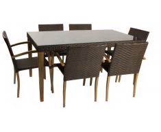 Conjunto 6 sillas de rattan Daisy
