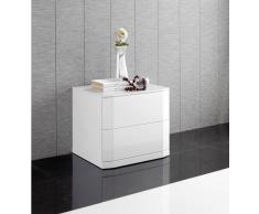 mesita de noche blanco brillo M-102