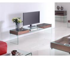 Mueble TV Walnut cristal madera