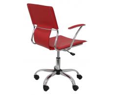 Silla oficina giratoria tapizado rojo