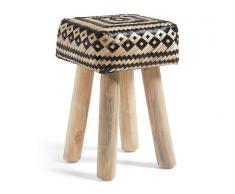 Reposapies madera natural fibra