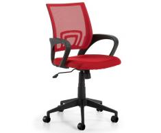 Silla operativa ergonomica easy rojo