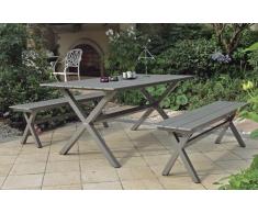 Conjunto jardin bancos y mesa Ceres