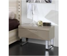 Mesita de noche Moka acero M-106