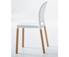 Silla tecnopolimero madera Monaco
