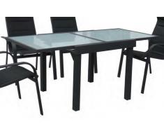 Mesa extensible aluminio antracita Patrick