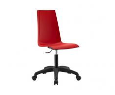 Silla oficina rojo Mannequin ruedas