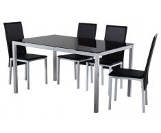 Conjunto mesa sillas Smart negro