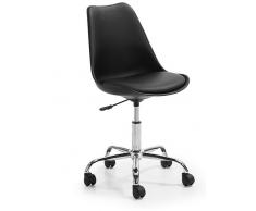 Silla oficina Tulip negro cojin negro