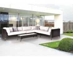 Sofa modular esquinero rattan chocolate Land