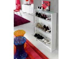 Zapatero blanco brillo Z2