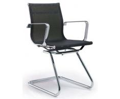 Silla confidente Aluminium malla negro