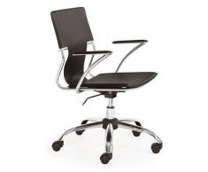 Silla oficina giratoria tapizado negro