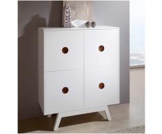 Aparador alto blanco nogal W-810