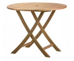 Mesa de madera redonda plegable