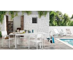Conjunto terraza lamas alumino blanco Deia